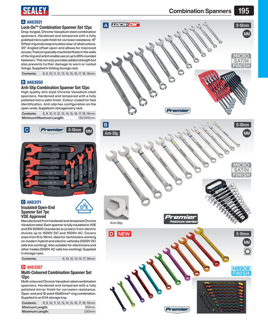 Premier Combination Spanner Set 12pc [AK6325]