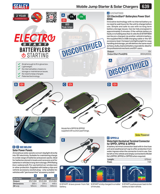 12V ElectroStart® Batteryless Power Start 800A [E/START800]