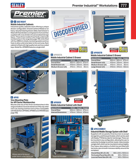 Vice Mounting Plate for API Series Workbenches [API10]