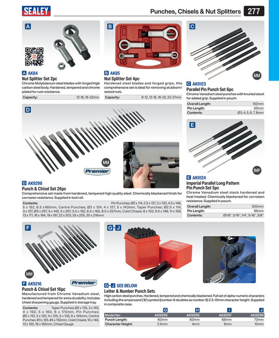 Premier Interchangeable Punch & Chisel Set 13pc [AK9215]