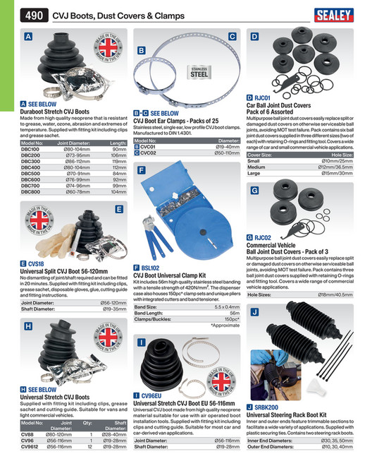 CVJ Boot Ear Clamp 50-110mm - Pack of 25 [CVC02]