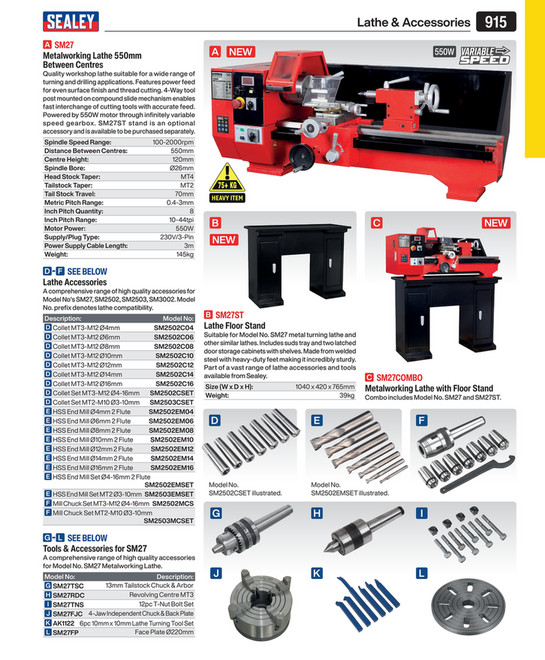 Indexable Lathe Turning Tool Set 10mm 7pc [SM3025CS6]